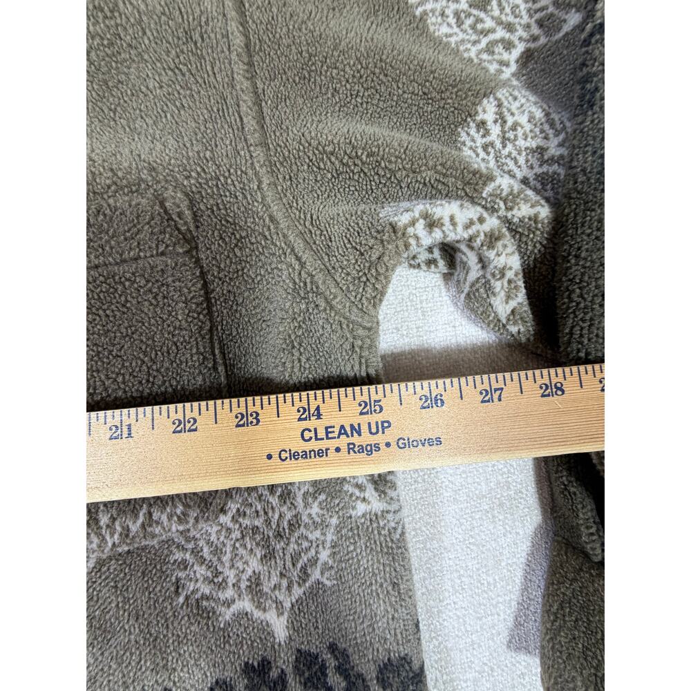 True Grit Mens Large Tan Alaskan Print Sherpa Button Front Jacket Coat Warm Wear - Picture 5 of 8